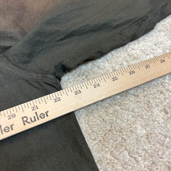 Vintage American Apparel Army Green Button Up Faded Shirt Twill M Made in USA - Picture 5 of 12